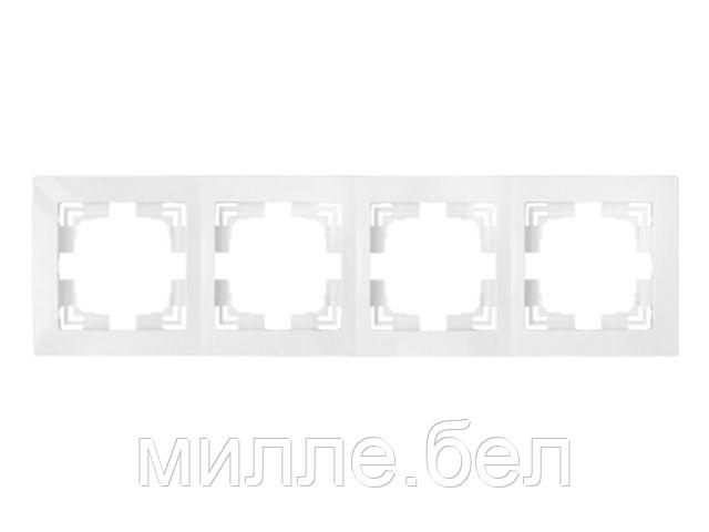 Рамка 4-местная белая, Уют, Bylectrica
