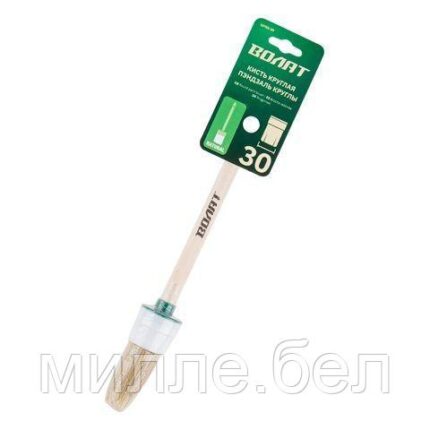 Кисть круглая № 6-30мм ВОЛАТ (малярная для ЛКМ на масляной основе, густых лаков, олифы, эмалей)