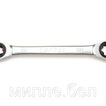 Ключ накидной  "звездочка" Е10хЕ12 с трещотками TOPTUL