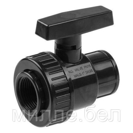 Кран шар. 3/4" вн.-вн., AV Engineering (Полипропилен, макс.  16 бар, макс.  40 °С)