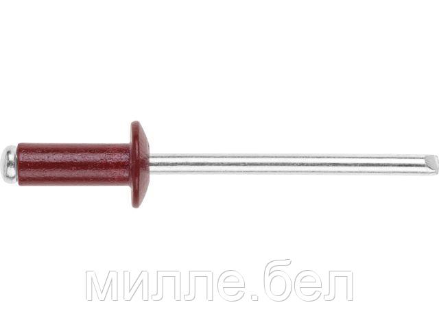 Заклепка вытяжная 4.0х10 мм алюминий/сталь, RAL 3011 (1000 шт в карт. уп.) STARFIX (Цвет коричнево-красный)