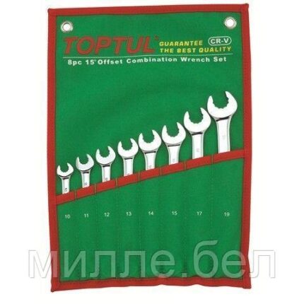 Набор ключей комбинир. 10-19мм 8шт TOPTUL