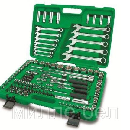 Набор головок и ключей 130предм. 1/4",3/8",1/2" 6гр. TOPTUL