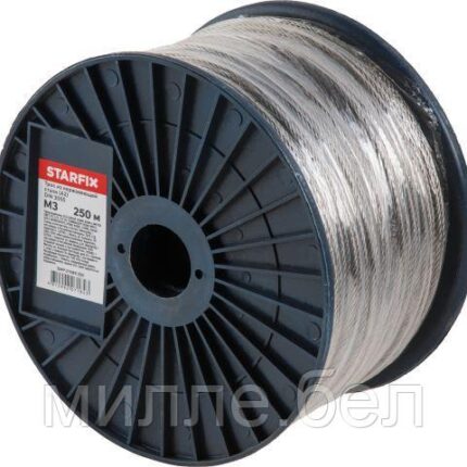 Трос М3 нерж.сталь(А2), DIN 3055 (бухта 250м) STARFIX