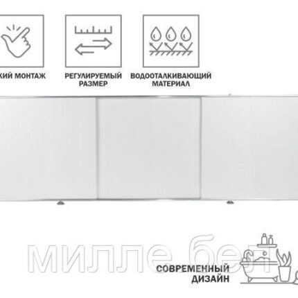 Экран под ванну 1,5 м, белый матовый, PERFECTO LINEA
