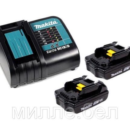 Комплект аккумулятор LXT 18.0 В BL1815N 2 шт. + зарядное устройство DC18SD в кейсе (Набор BL1815N 18V 1,5 Ah 2