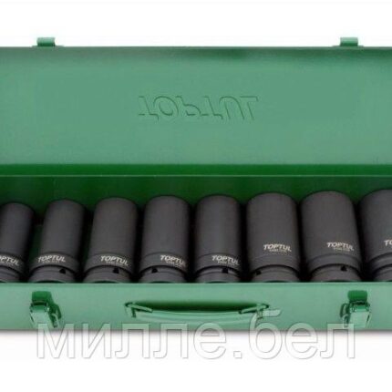 Набор головок ударн. 1" 24-41мм 6гр. 8шт глуб. TOPTUL