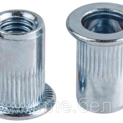 Заклепка резьбовая М8 цилиндрический бортик, белый цинк (10 шт в зип-локе) STARFIX