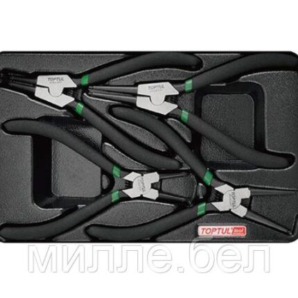 Набор-сет съемники стопорных колец 4предм. TOPTUL