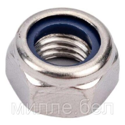 Гайка М12 со стопорным кольцом, нерж.сталь (А2), DIN 985 (100 шт в уп.) (STARFIX)