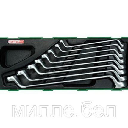 Набор-сет ключей накидных 75° 8предм. TOPTUL