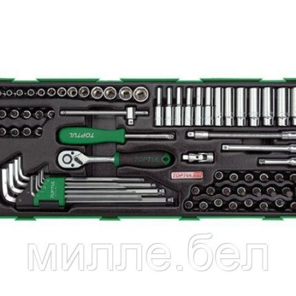 Набор-сет головок с принадлежностями 72предм. TOPTU (TOPTUL)