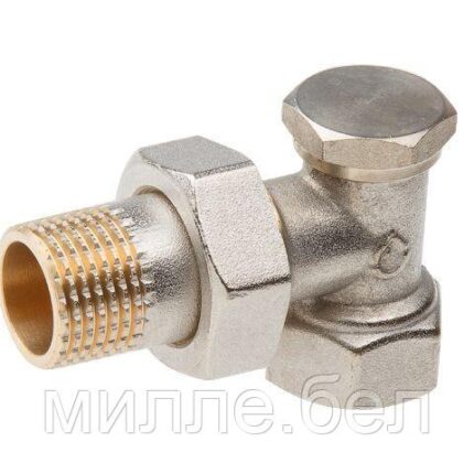 Кран вентильный угловой 1/2" вн.-нар. для радиатора, AV Engineering (Латунь, макс.  16 бар, макс.  110 °С,