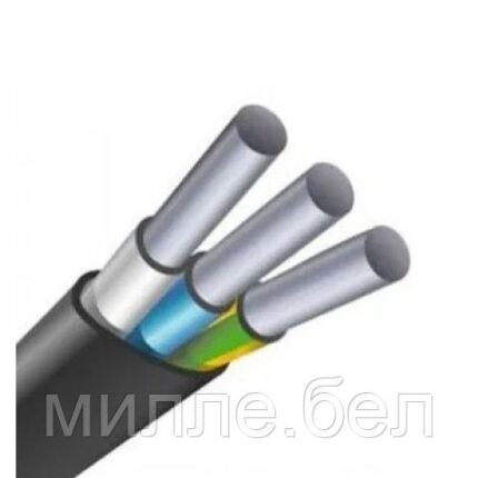 Кабель АВВГ-П 3х6,0 (бухта 100м) Ч БелРосКабель (черный,)