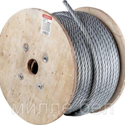 Трос стальной, оцинк. М16 DIN 3060 (бухта 100 м) STARFIX