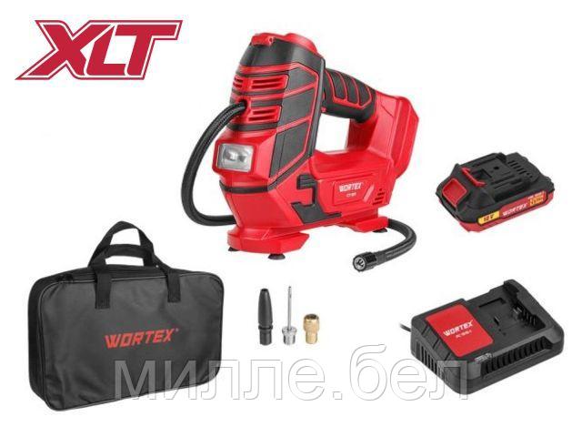 Аккум. компрессор WORTEX CTI 1811 в кор. ALL1 XLT SET 18 В, 11 бар, 12 л/мин, 1х2 А*ч, зу (18В/ 160 PSI / 11