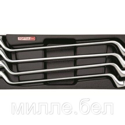 Набор-сет ключей накидн.75° 21-32мм 4шт. 136х364мм TOPTUL