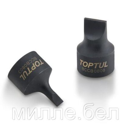 Головка 1/4" с насадкой шлицевой 8мм SNCM+V TOPTUL