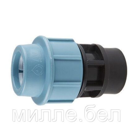 Муфта 63 х 2" вн. (для ПЭ труб), AV Engineering (Полипропилен, макс.  16 бар, макс.  40 °С)