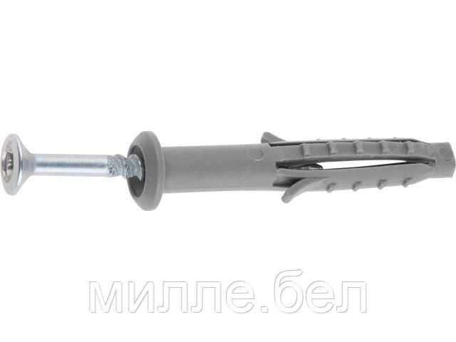 Дюбель-гвоздь с усом 6х40 мм полипропилен гриб (10 шт в зип-локе) STARFIX