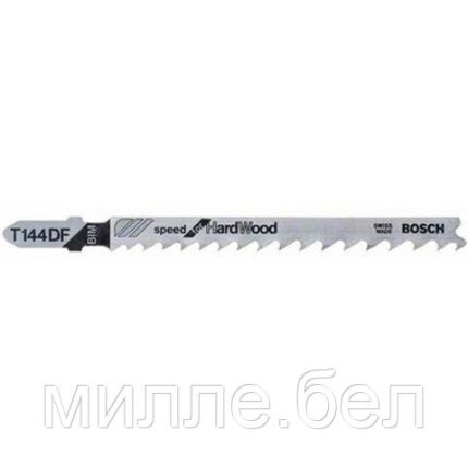 Пилка лобз. по дереву T144DF (5 шт.) BOSCH (пропил прямой, грубый, быстрый рез в т.ч. в твердой древисине)