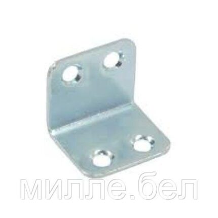 Уголок мебельный 30х26х26 мм белый цинк (100 шт в карт. уп.) STARFIX