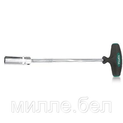 Ключ свечной T-обр. 350мм с магн. шарнирной головкой 16мм TOPTUL