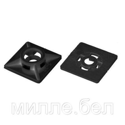 Площадка для хомут-стяжки 19х19 мм черная (1000 шт в пакете) (STARFIX)