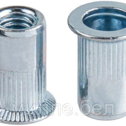 Заклепка резьбовая М5 потай бортик, белый цинк (10000 шт в коробе) STARFIX