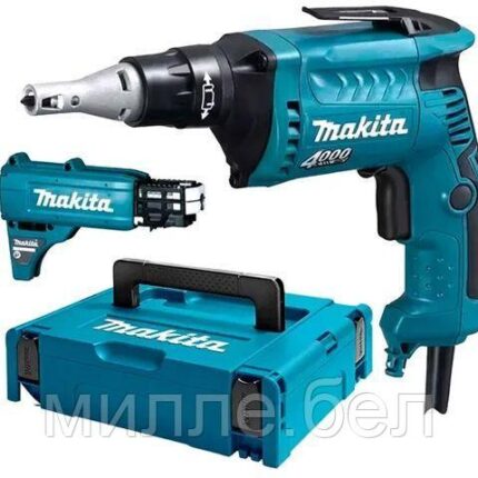 Шуруповерт MAKITA FS 4000 JX2 в кейсе + аксессуары (570 Вт, патрон внутр. шестигр. 1/4", 16 Нм, шурупы до 6