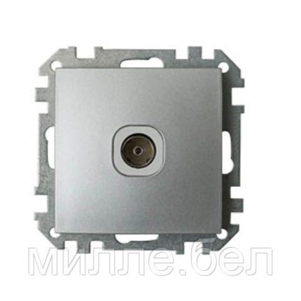 Розетка 1-ая телевизионная (скрытая) серебро, Стиль, Bylectrica