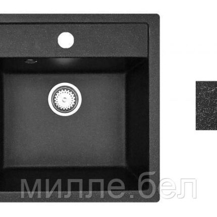 Мойка кухонная из искусственного камня STAR черный 510х505 мм, AV Engineering