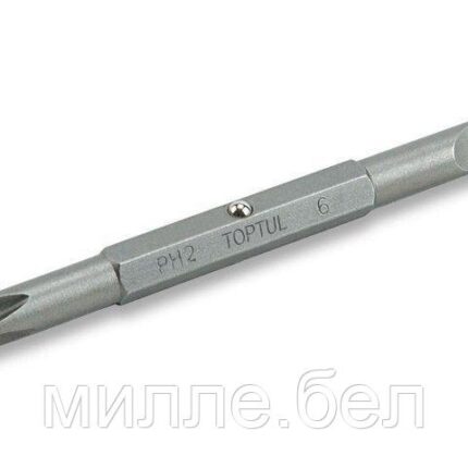 Насадка двухсторонняя PH1/SL5mm 75мм TOPTUL