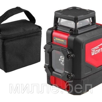 Нивелир лазерный линейный WORTEX LL 0330 X в кор. (проекция: крест, 1 плоскость 360°, до 30 м, +/- 0.3 мм/м,