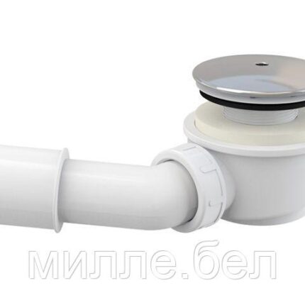 Выпускной комплект для душевого поддона заниженный, хромированный пластик, Alcaplast