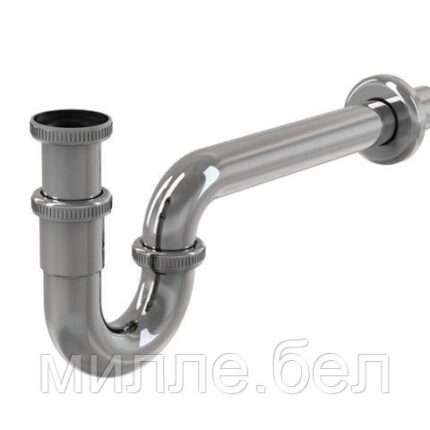 Сифон для умывальника O32, U-форма, цельнометаллический, с накидной гайкой 5/4, Alcaplast