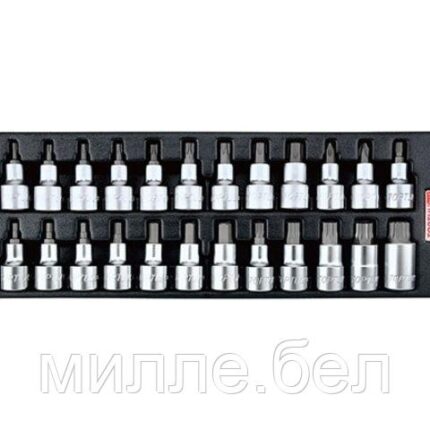 Набор-сет бит под трещотку 1/2" 24шт. 136х364мм TOPTUL