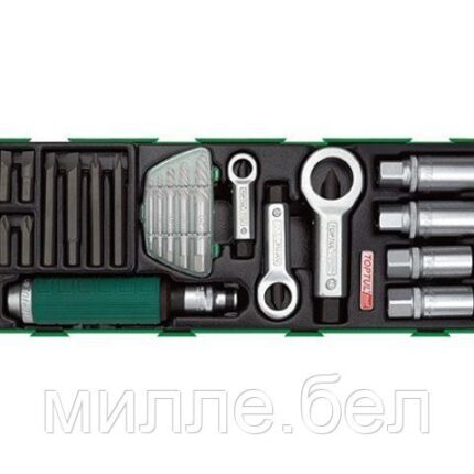 Набор-сет для ремонта резьбы 22предм. TOPTUL