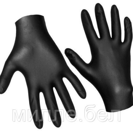 Перчатки нитриловые ультрапрочные, р-р 11/XXL черные (уп. 50 пар), Jeta Safety