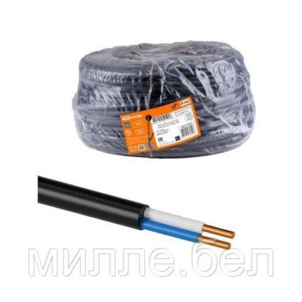 Кабель ВВГнг(А)-LSLTx 2х6 ок(N)-0,66 ГОСТ (100м) TDM (черный)