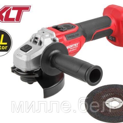Аккум. углошлифмашина WORTEX CAG 1812-2 E в кор. XLT SOLO БЕСЩЕТ., 18 В, 125 мм, 3000-8500 об/мин (бесщ.