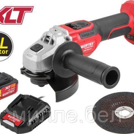 Аккум. углошлифмашина WORTEX CAG 1812-2 E в кор. XLT SET БЕСЩЕТ., 18 В, 125 мм, 3000-8500 об/мин (бесщ. мотор,