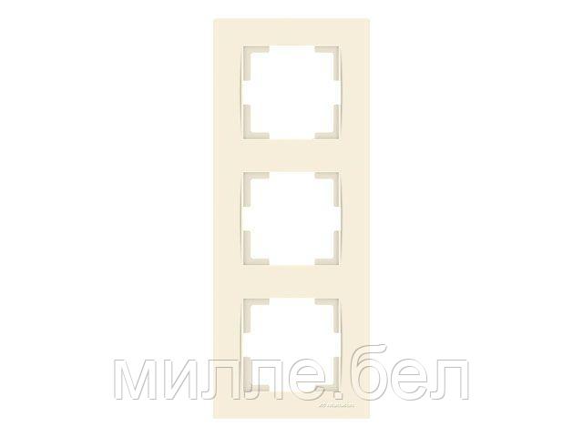 Рамка 3-ая вертикальная кремовая, RITA, MUTLUSAN