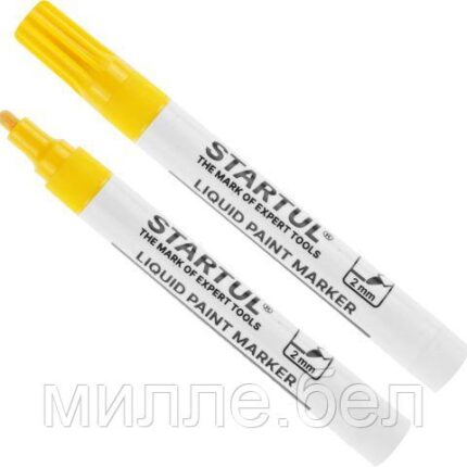 Маркер промышл. перманентный на основе жидк. краски желтый STARTUL PROFI (ST4360-04) (толщ. линии 2,0 мм)
