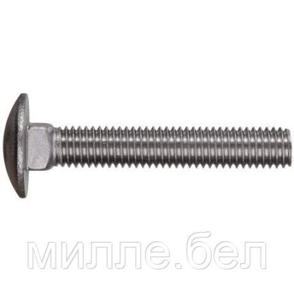 Болт мебельный М6х60 мм с квадратом, нерж.сталь (А2), DIN 603 (10 шт в зип-локе) STARFIX