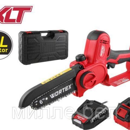 Аккум. мини-пила WORTEX CEC 2518-2 в чем. ALL1 XLT SET БЕСЩЕТ., 18 В, 15 см (шина 15 см, 1/4")