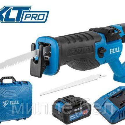 Аккум. сабельная пила BULL CSR 2118 E XLTpro, SET, БЕСЩЕТ., 18 В, дер. 210 мм, 1х4 А*ч, з/у 4 А