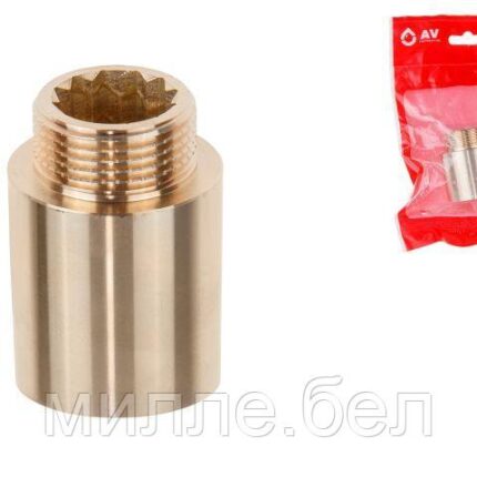 Удлинитель 3/4" вн.-нар. х 30 мм, AV Engineering (инд. упак.) (Латунь, макс.  16 бар, макс.  110 °С)