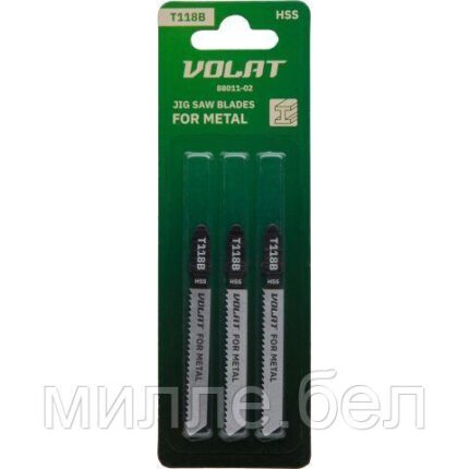 Пилка лобз. по металлу T118B (3 шт.) ВОЛАТ (пропил прямой, тонкий, для базовых работ)