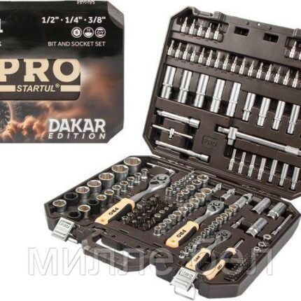 Набор головок и бит 171пр. 1/4",3/8",1/2" PRO STARTUL DAKAR (PRO-171DK) (усоверш. 6-ти гранный профиль